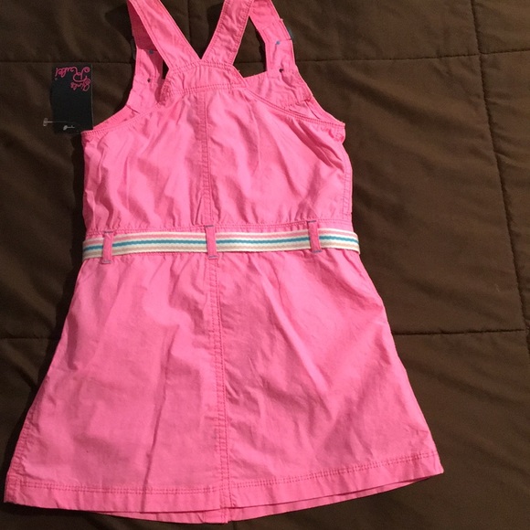 Pink button down dress with belt - Picture 3 of 4